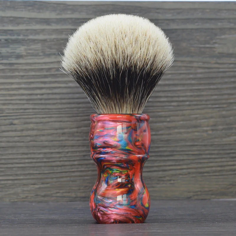 dscosmetic 24mm high quality red resin handle fan shape two band silvertip badger hair knot shaving brush for man
dscosmetic 24mm high quality red resin handle fan shape two band silvertip badger hair knot shaving brush for man