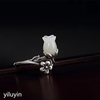 KJJEAXCMY boutique jewelry S925 Sterling Silver Antique inlaid and jade white jade rose lady's open ring finger ring
KJJEAXCMY boutique jewelry S925 Sterling Silver Antique inlaid and jade white jade rose lady's open ring finger ring