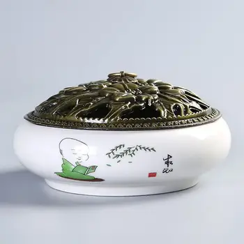 Portable Porcelain Censer Incense Coil Holder Ceramic Incense Burners Aromatherapy Furnace Holder Use In Home Office Teahouse
Portable Porcelain Censer Incense Coil Holder Ceramic Incense Burners Aromatherapy Furnace Holder Use In Home Office Teahouse