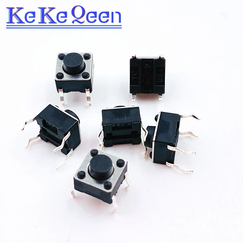 

10PCS-100PCS 6*6*5MM 6X6X5MM DIP-4 4P Push Button Switches Tact Tactile Switches Micro Switch