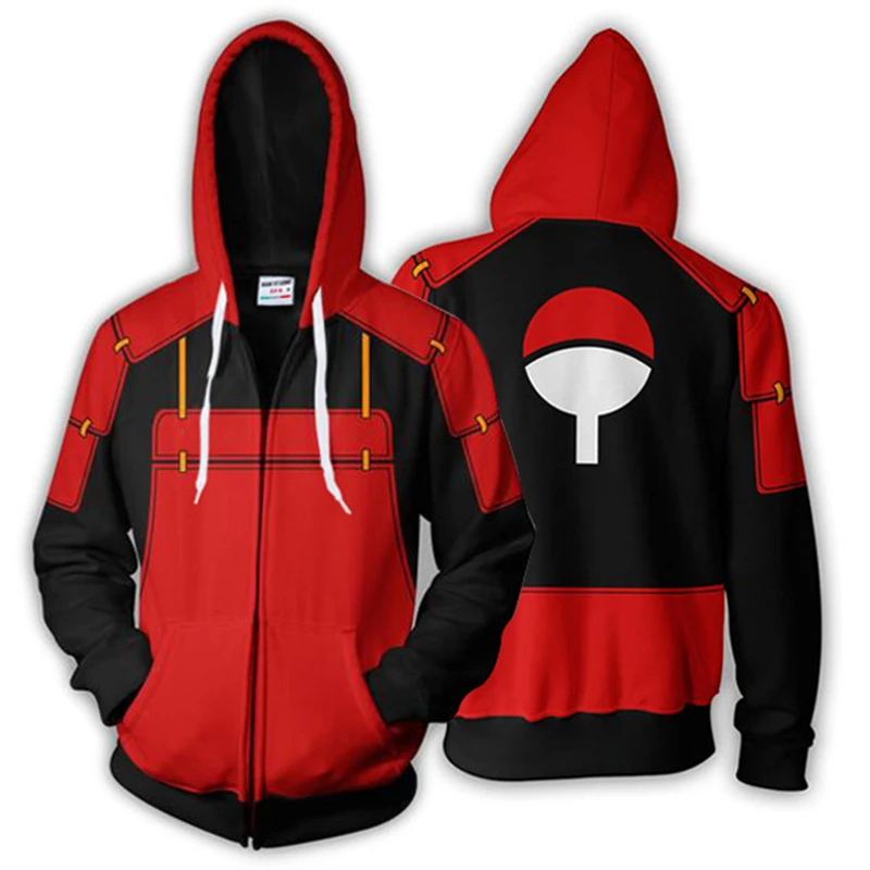 Japan Anime Cosplay 3D printing Hoodies Men Zipper Uzumaki Naruto Clothing Print Sweatshirt Popular Hoody Streetwear Jacket |