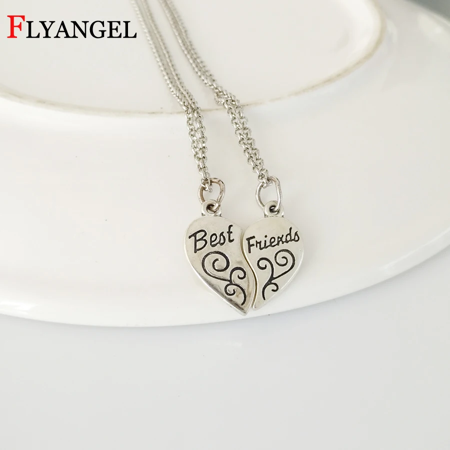 2018 New Best Friends Heart Pendant Chain Necklace Fashion Friendship Forever Women Girls Gifts Necklaces Jewelry | Украшения и