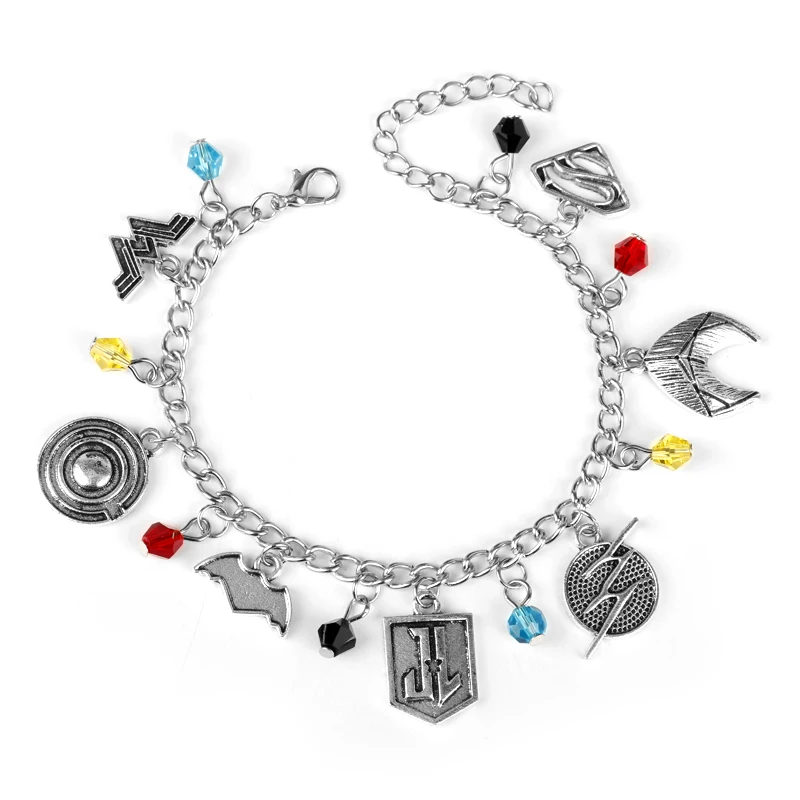 MQCHUN Justice League Bracelets Batman Superman Wonder Woman Flash Aquaman Cybory Crystals Charms Bracelet DC Comics Jewelry
MQCHUN Justice League Bracelets Batman Superman Wonder Woman Flash Aquaman Cybory Crystals Charms Bracelet DC Comics Jewelry