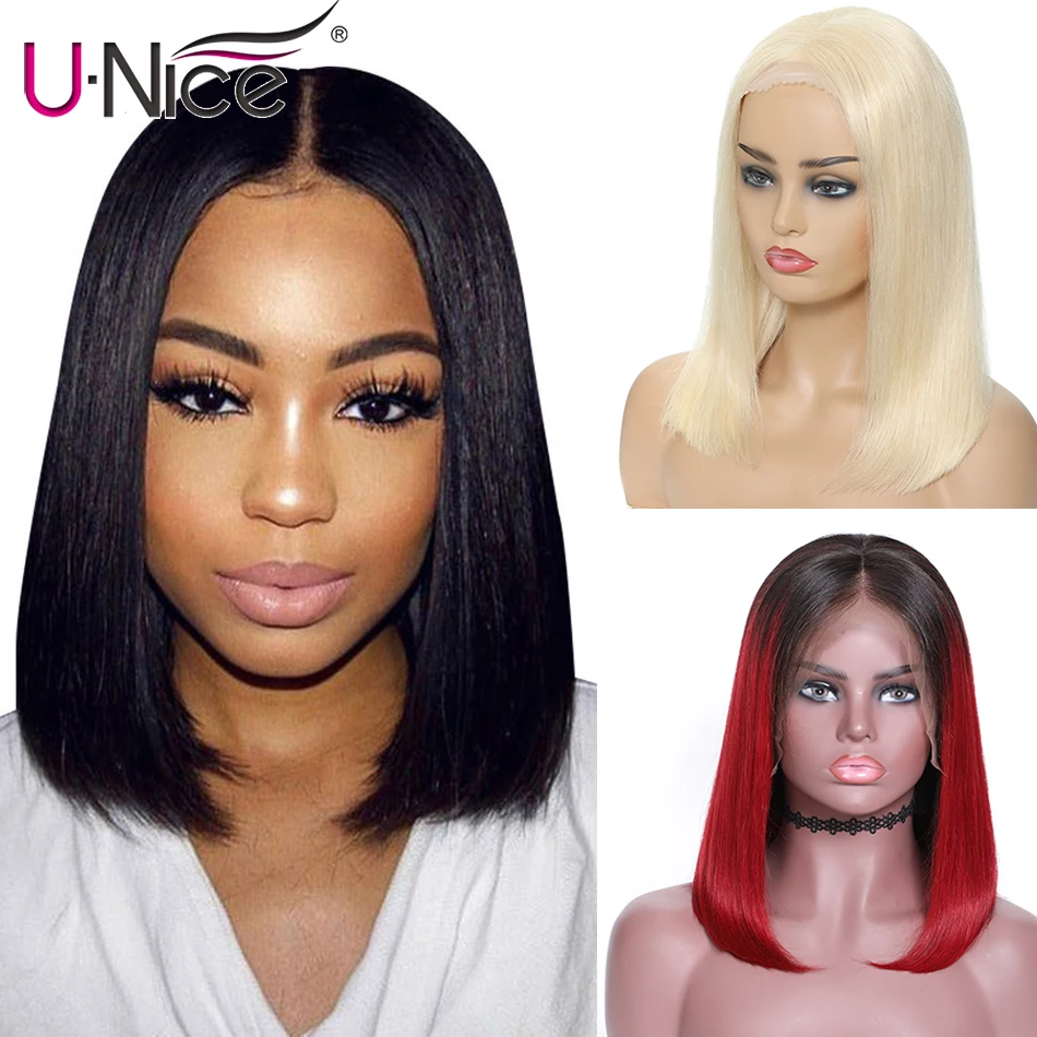 UNice Hair 13x4/6 Blonde Short Lace Front Human Hair Wigs Brazilian Remy Hair Bob with Pre Plucked Lace Wigs Half Up Half Down
UNice Hair 13x4/6 Blonde Short Lace Front Human Hair Wigs Brazilian Remy Hair Bob with Pre Plucked Lace Wigs Half Up Half Down