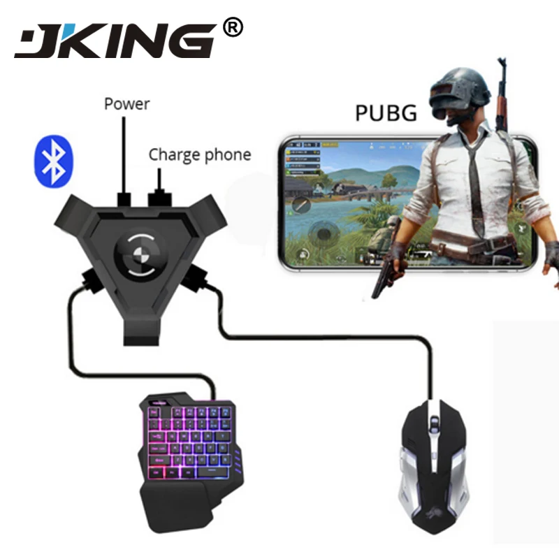 JKING PUBG Mobile Gamepad Controller Gaming Keyboard Mouse Converter For Android Phone to PC Bluetooth Adapter Plug and Play
JKING PUBG Mobile Gamepad Controller Gaming Keyboard Mouse Converter For Android Phone to PC Bluetooth Adapter Plug and Play