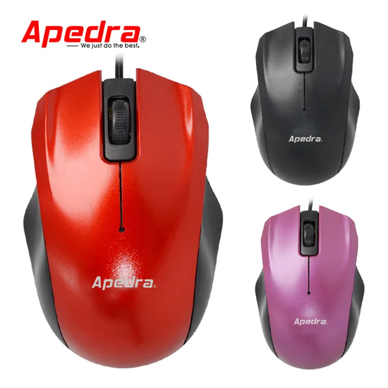Apedra M4 Professional Wired Optical Mouse 3 Button 1000DPI 1.2m USB Office Mice Simple For Laptop Computer | Компьютеры и офис