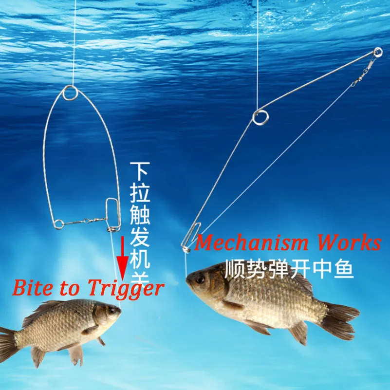 5PCs Automatic Spring Fishing Hook Top Speed Lazy Person Instant Hooks for Carp Crucian Bass Trout in River Lake Ocean Sea Surf
5PCs Automatic Spring Fishing Hook Top Speed Lazy Person Instant Hooks for Carp Crucian Bass Trout in River Lake Ocean Sea Surf