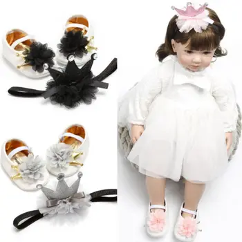 Flower Cute Newborn Kids Princess Sequins Shoes Flower Headbands 2Pcs Set Baby Girl Party Soft Sole Shoes Mocassins Prewalker
Flower Cute Newborn Kids Princess Sequins Shoes Flower Headbands 2Pcs Set Baby Girl Party Soft Sole Shoes Mocassins Prewalker