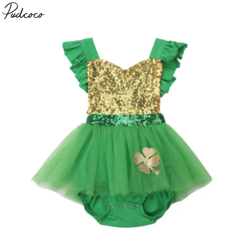 Newborn Baby Girls Bodysuit Tulle Jumpsuit Dress Sunsuit Clothes Outfits Saint Patrick Costume 0-24M
Newborn Baby Girls Bodysuit Tulle Jumpsuit Dress Sunsuit Clothes Outfits Saint Patrick Costume 0-24M