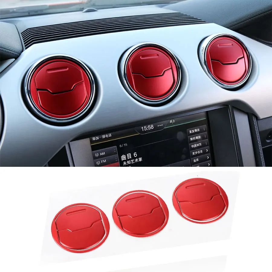 Car-Styling 9Pcs/Set Interior Moulding Trims Dashboard Air Vent Outlet Cover Sticker for Ford Mustang 15 up Aluminium New
Car-Styling 9Pcs/Set Interior Moulding Trims Dashboard Air Vent Outlet Cover Sticker for Ford Mustang 15 up Aluminium New