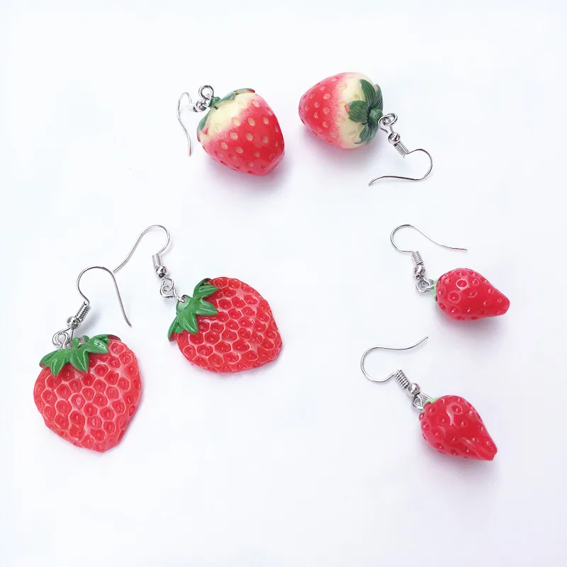 Delicious Imitation Strawberry Drop Earrings Resin Funny Food Holiday Jewelry for women Unique Party Fruit Earrings gift
Delicious Imitation Strawberry Drop Earrings Resin Funny Food Holiday Jewelry for women Unique Party Fruit Earrings gift