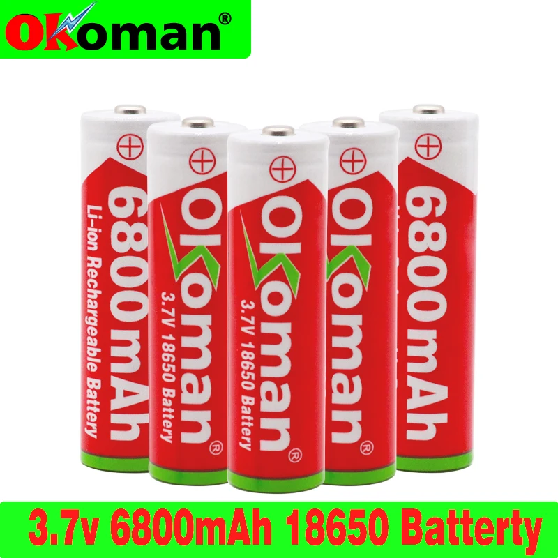 1-20PCS 18650 Battery Rechargeable Battery 3.7V 18650 6800mAh Capacity Li-ion Rechargeable Battery For Flashlight Torch Battery
1-20PCS 18650 Battery Rechargeable Battery 3.7V 18650 6800mAh Capacity Li-ion Rechargeable Battery For Flashlight Torch Battery