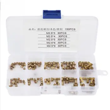 150pcs M2.5 Inserts Nuts Brass Cylinder Knurled Round Molded-in Insert Embedded Nuts Fastener Hardware
150pcs M2.5 Inserts Nuts Brass Cylinder Knurled Round Molded-in Insert Embedded Nuts Fastener Hardware
