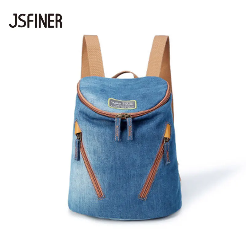 JSFINER Wash Orthodox Denim Backpack For Women Wear-resistant Breathable Student Bucket Knapsack Female Shopping Soft Backpack
JSFINER Wash Orthodox Denim Backpack For Women Wear-resistant Breathable Student Bucket Knapsack Female Shopping Soft Backpack