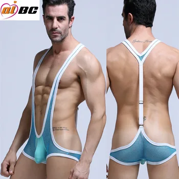 WJ Men's Manufacturers Wholesale Sexy Elastic Mesh Breathable Fitness Jumpsuits Underwear
WJ Men's Manufacturers Wholesale Sexy Elastic Mesh Breathable Fitness Jumpsuits Underwear