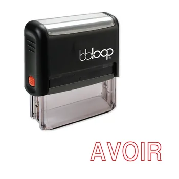 BBloop French Language "AVOIR" Self-Inking Stamp, Rectangular, Laser Engraved, RED
BBloop French Language "AVOIR" Self-Inking Stamp, Rectangular, Laser Engraved, RED