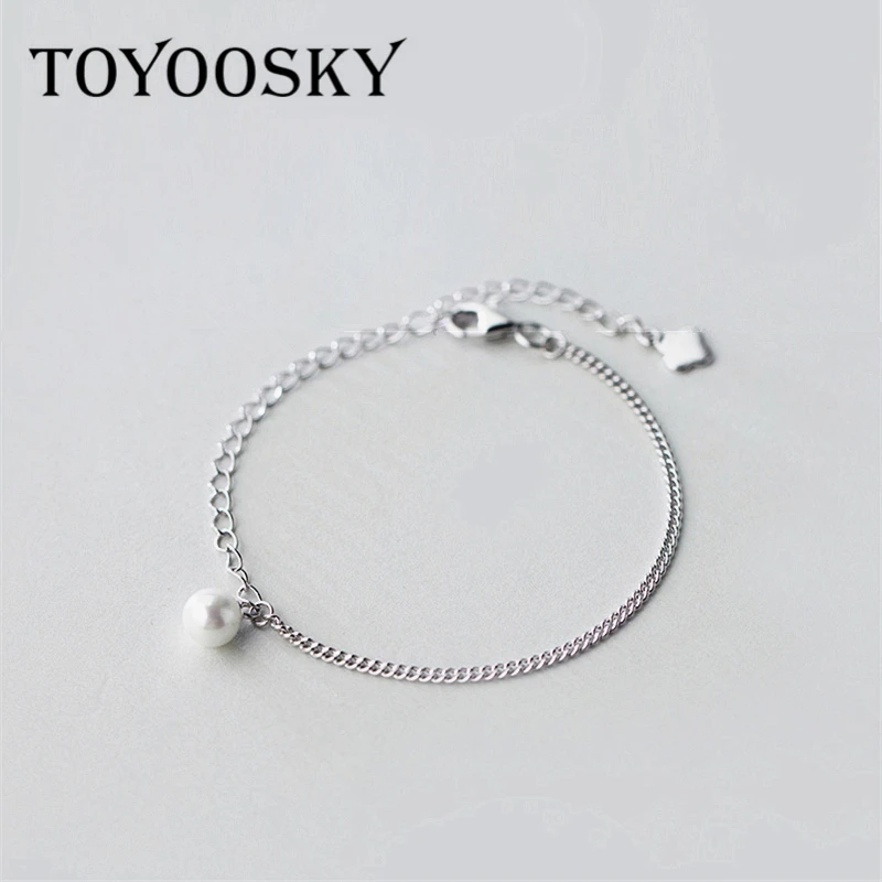 TOYOOSKY Bracelet 925 Sterling Silver Jewelry Simple Shell Pearl Round Chain Link Bracelet Lovely Gift for Girlfriend
TOYOOSKY Bracelet 925 Sterling Silver Jewelry Simple Shell Pearl Round Chain Link Bracelet Lovely Gift for Girlfriend