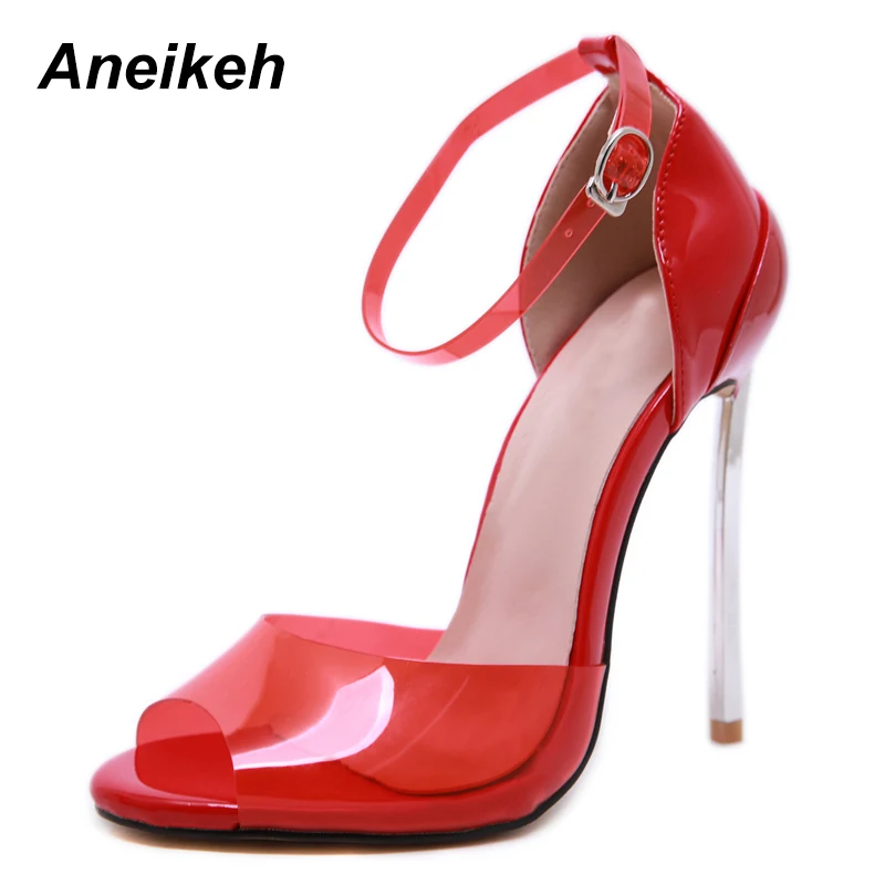 Aneikeh 2019 Sexy Fashion Clear PVC Stiletto Heels Women Sandals Ankle Buckle Strap Women Pumps Party Summer Sandals Size 35-42
Aneikeh 2019 Sexy Fashion Clear PVC Stiletto Heels Women Sandals Ankle Buckle Strap Women Pumps Party Summer Sandals Size 35-42