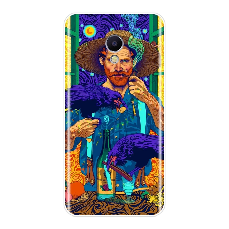 Soft Phone Case For Meizu M6 M6S M6T M5 M5C M5S M3 M3S M2 Silicone Van Gogh Art Back Cover For Meizu M2 M3 M5 M6 Note Coque