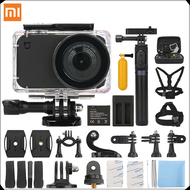 

International version Xiaomi Mi Mijia Action camera 4K / 30FPS Ambarella A12S75 WiFi underwater waterproof Helmet Sport cam