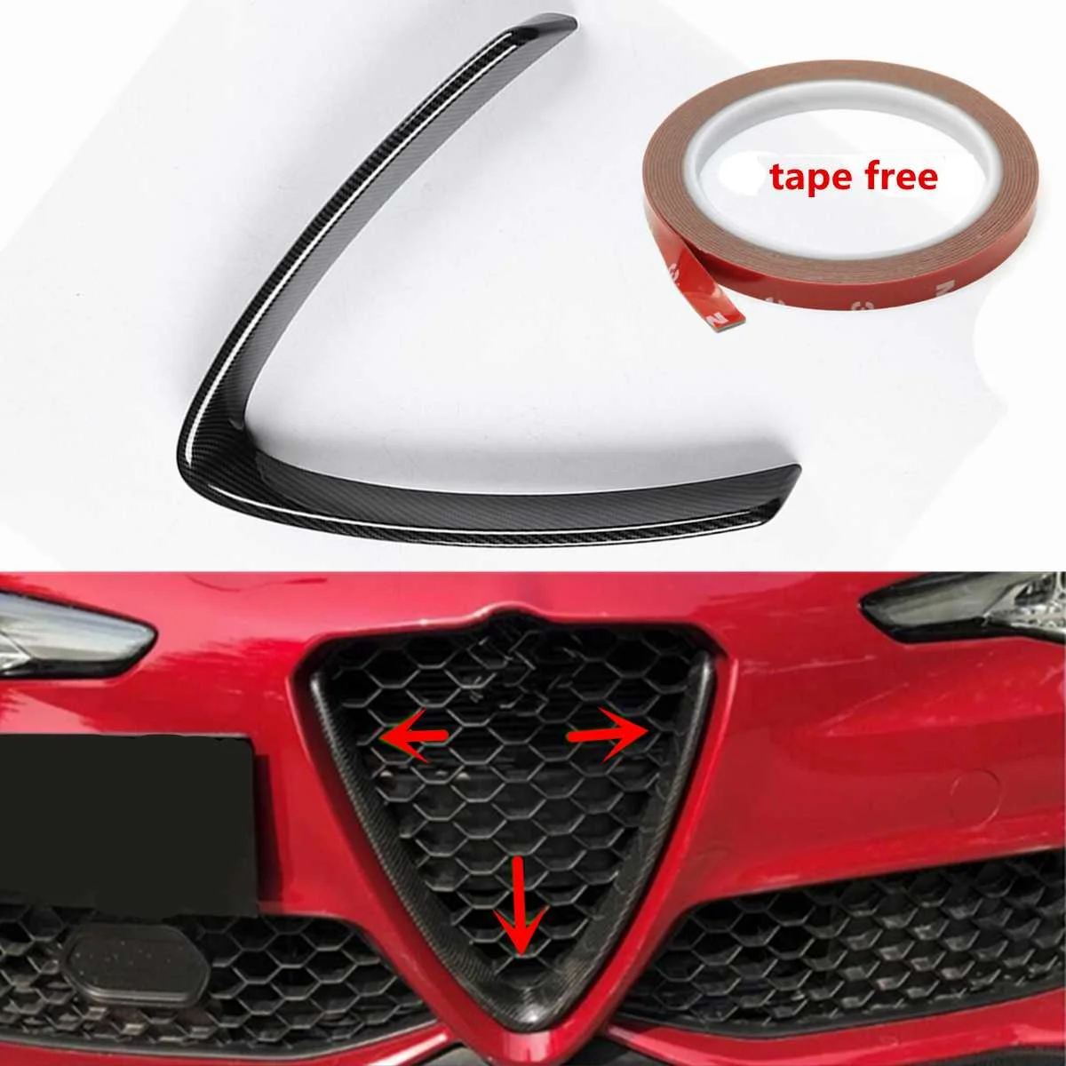 Car Carbon Fiber Front Grill Outline Trim Cover Overlay Styling for Alfa Romeo Giulia 2016 2017 2018
Car Carbon Fiber Front Grill Outline Trim Cover Overlay Styling for Alfa Romeo Giulia 2016 2017 2018