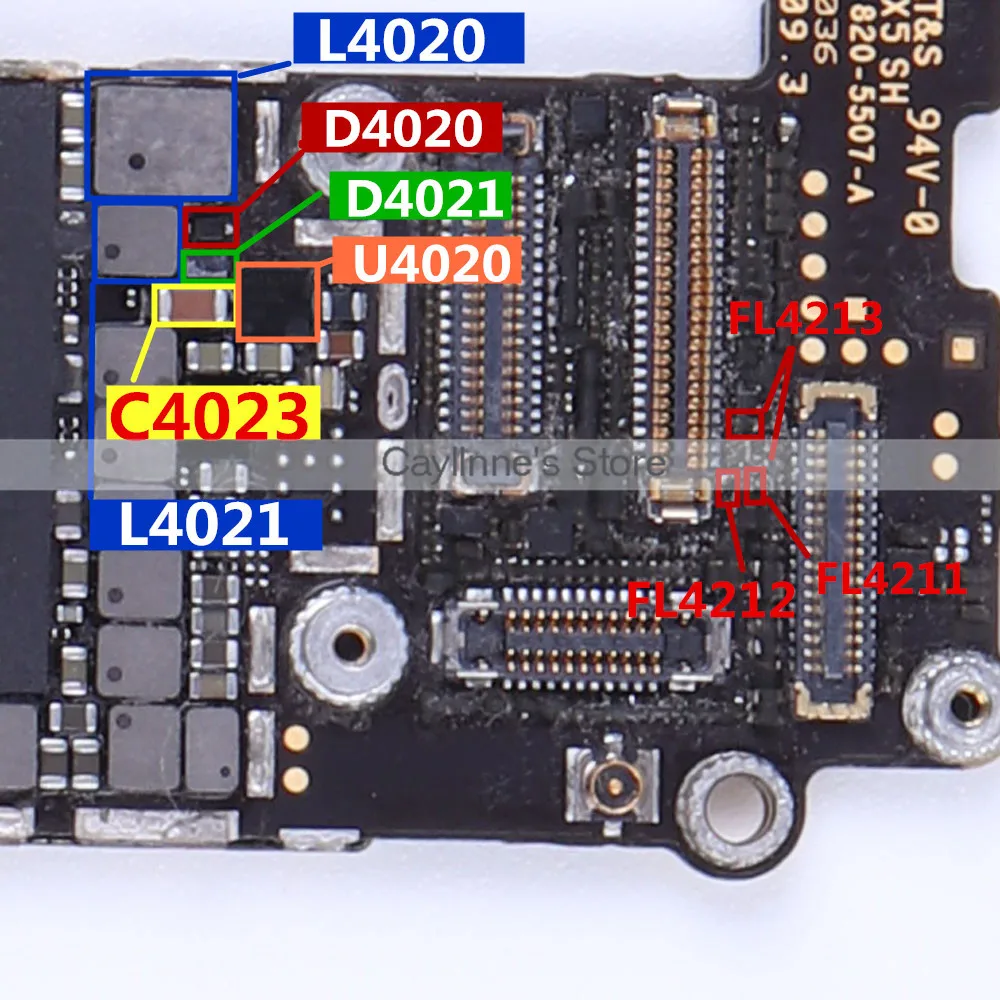 5 компл./лот для iphone 6S подсветка IC U4020 + катушка L4020 L4021 диод D4020 D4021 конденсатор C4023