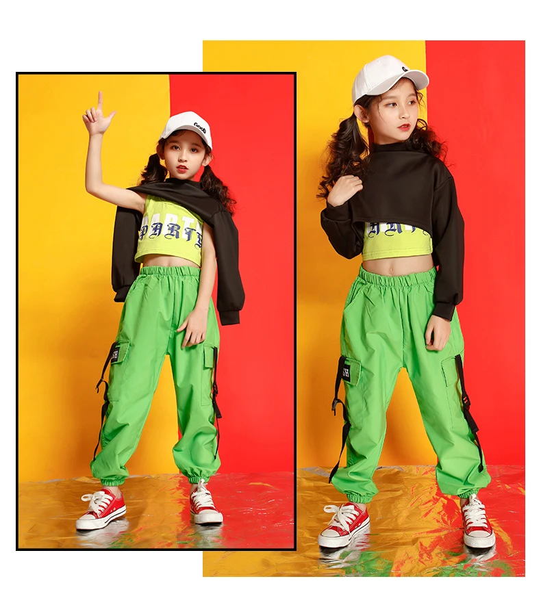 Girls boutique outfits cotton 4 6 8 10 12 14 16 Years hip hop hoodie dance costumes kids Jazz summer baby girls clothing set (13)
