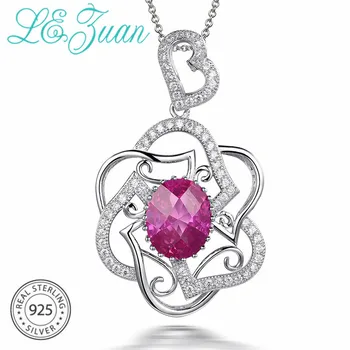 L&zuan 100% 925 Sterling Silver Jewelry Pendant Necklace 3.74ct Pink Stone Cluster Gems Flower Pendants For Women Christmas Gift
L&zuan 100% 925 Sterling Silver Jewelry Pendant Necklace 3.74ct Pink Stone Cluster Gems Flower Pendants For Women Christmas Gift
