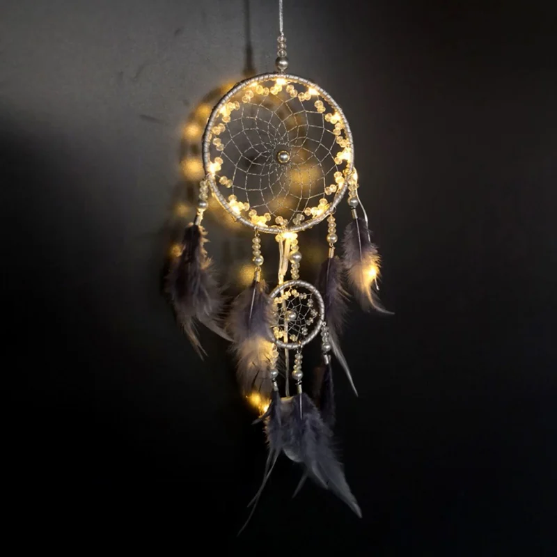 Dream Catcher Dreamcatcher LED Lighting Girl Room Bell Bedroom Romantic Hanging Decorations
Dream Catcher Dreamcatcher LED Lighting Girl Room Bell Bedroom Romantic Hanging Decorations