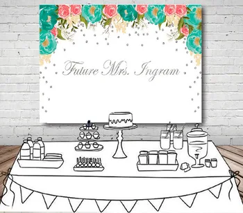 custom floral bridal shower garden pink teal floral backdrops High quality Computer print party background
custom floral bridal shower garden pink teal floral backdrops High quality Computer print party background