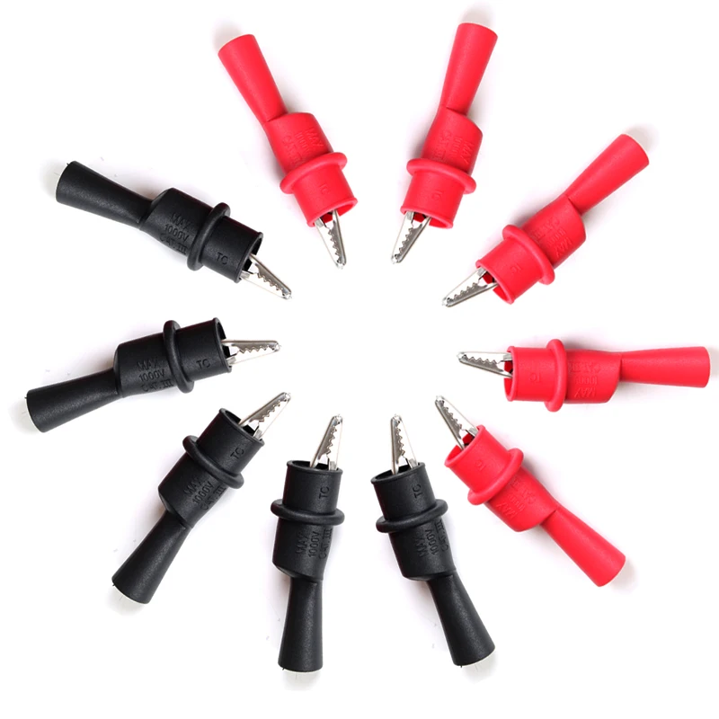 28MM Metal Alligator Clip Crocodile Electrical Clamp Testing Probe Meter Black Red with Plastic Boot Car Auto Battery
28MM Metal Alligator Clip Crocodile Electrical Clamp Testing Probe Meter Black Red with Plastic Boot Car Auto Battery