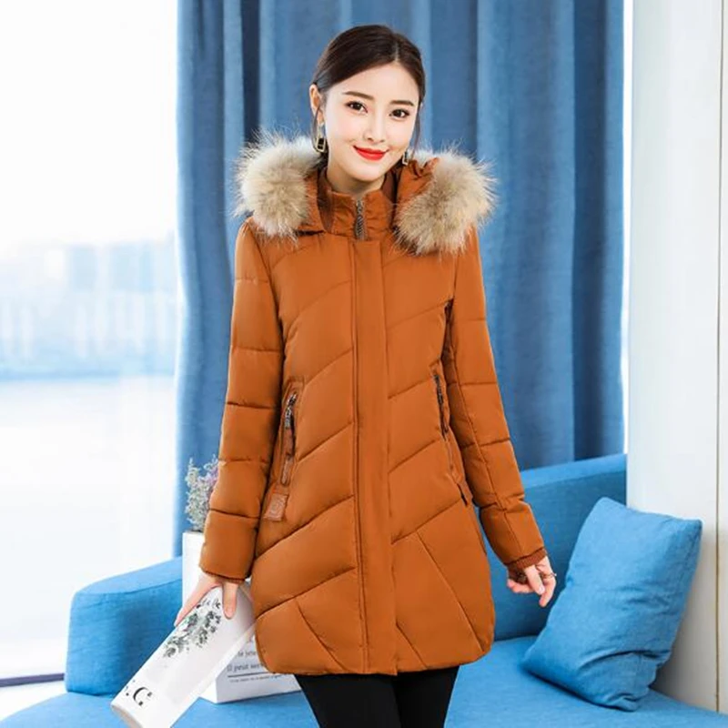 Winter Parka Women Down Cotton 2019 Long Fur Collar Detachable Hooded Parkas Coat Woman Thick Warm Slim Fashion Casual Outwear
Winter Parka Women Down Cotton 2019 Long Fur Collar Detachable Hooded Parkas Coat Woman Thick Warm Slim Fashion Casual Outwear