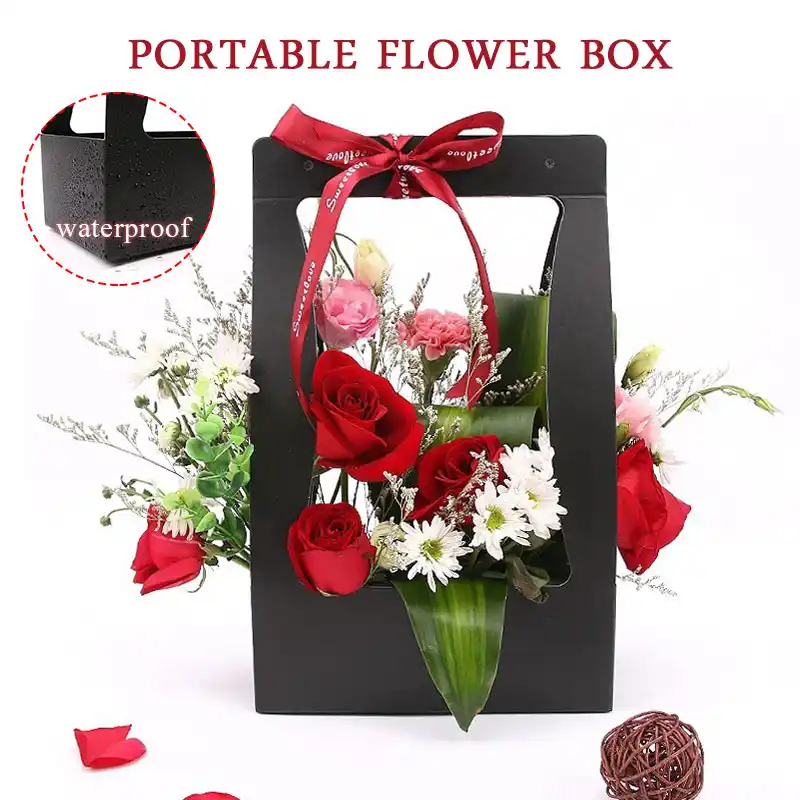 paper foldable flower box for living room wedding for gift box