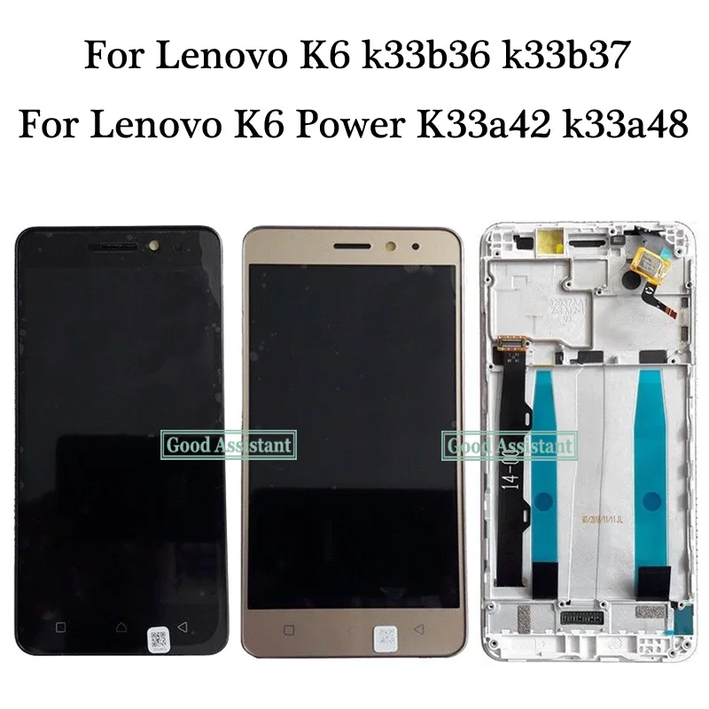 For Lenovo K6 k33b36 k33b37 Touch Screen Digitizer Glass + LCD Display Assembly With Frame For Lenovo K6 Power K33a42 k33a48
For Lenovo K6 k33b36 k33b37 Touch Screen Digitizer Glass + LCD Display Assembly With Frame For Lenovo K6 Power K33a42 k33a48