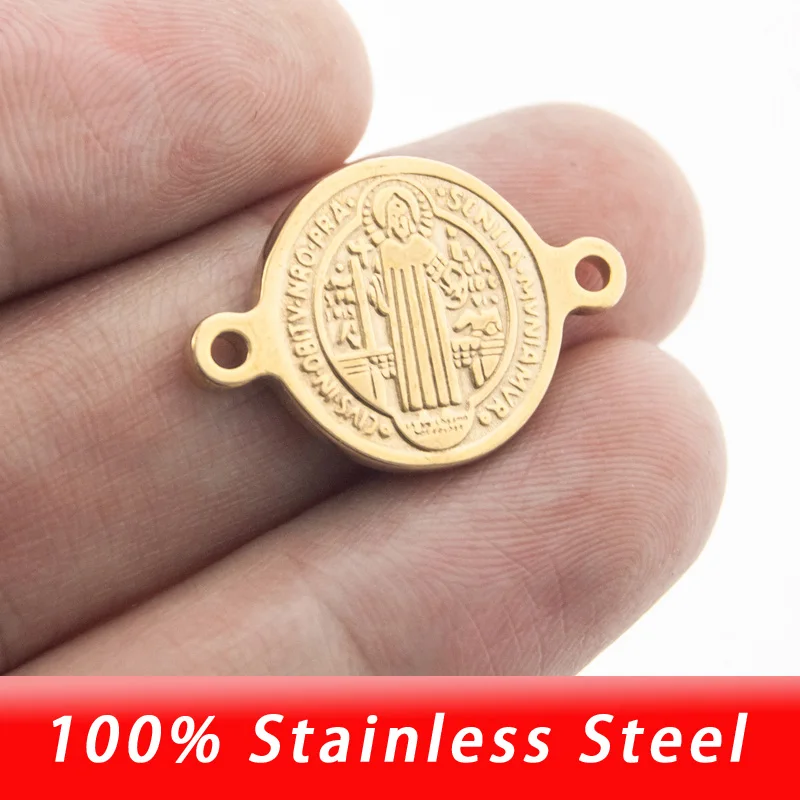 Silver/Gold Stainless Steel Saint Benedict of Nursia Cross Medal Charms Pendants Benedictine Catholicism Charm Wholesale 10pcs
Silver/Gold Stainless Steel Saint Benedict of Nursia Cross Medal Charms Pendants Benedictine Catholicism Charm Wholesale 10pcs