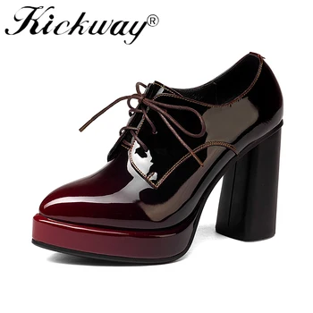 Kickway Women High Heel Pumps Thick Heel Pumps Round Toe Pump Sexy Footwear Wedding heels Spring Leather Shoes plus size 34-43
Kickway Women High Heel Pumps Thick Heel Pumps Round Toe Pump Sexy Footwear Wedding heels Spring Leather Shoes plus size 34-43
