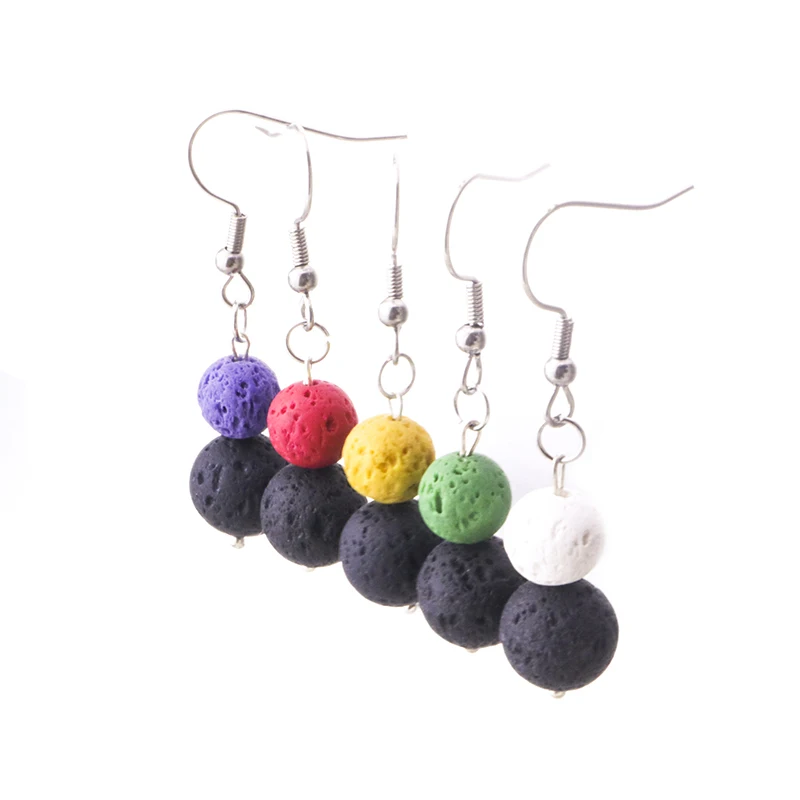8mm 10mm Colourful Lava Stone Earrings Necklace DIY Aromatherapy Essential Oil Diffuser Dangle Earings Jewelry Women
8mm 10mm Colourful Lava Stone Earrings Necklace DIY Aromatherapy Essential Oil Diffuser Dangle Earings Jewelry Women