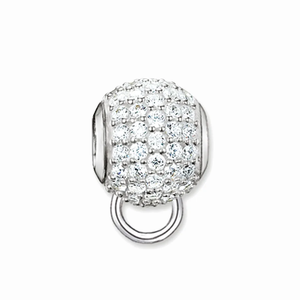 925 Sterling Silver White Pave Charm Carrier Bead, Most Fashion DIY Accessories Jewelry Fit Bracelets Necklaces for Women Men
925 Sterling Silver White Pave Charm Carrier Bead, Most Fashion DIY Accessories Jewelry Fit Bracelets Necklaces for Women Men