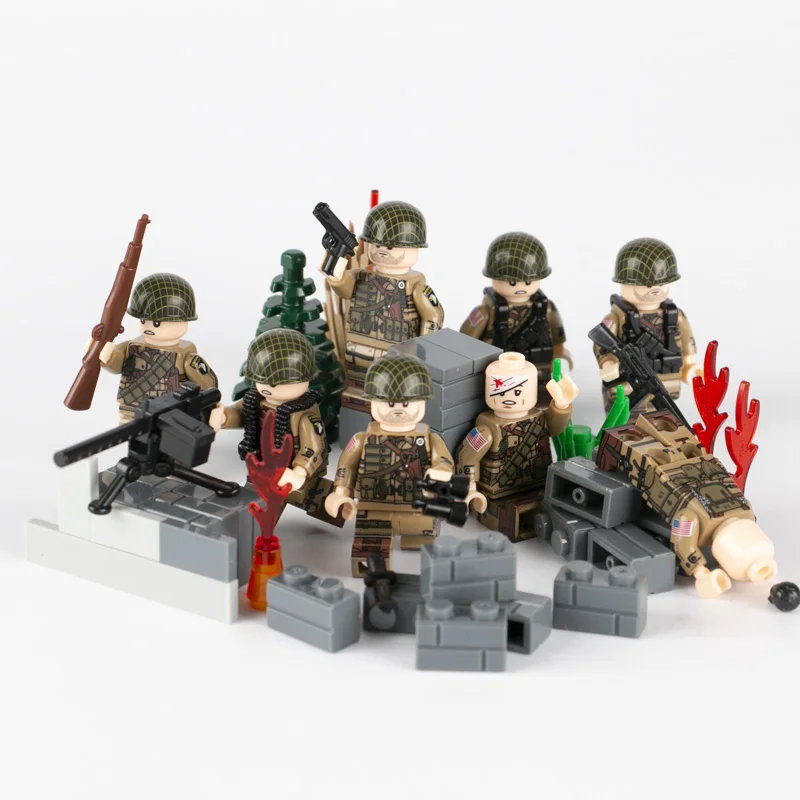 MOC WW2 City Accessories Building Blocks Soldiers Military Figures Guns Weapons US Army 101 Airborne Division Bricks Kids C076
MOC WW2 City Accessories Building Blocks Soldiers Military Figures Guns Weapons US Army 101 Airborne Division Bricks Kids C076