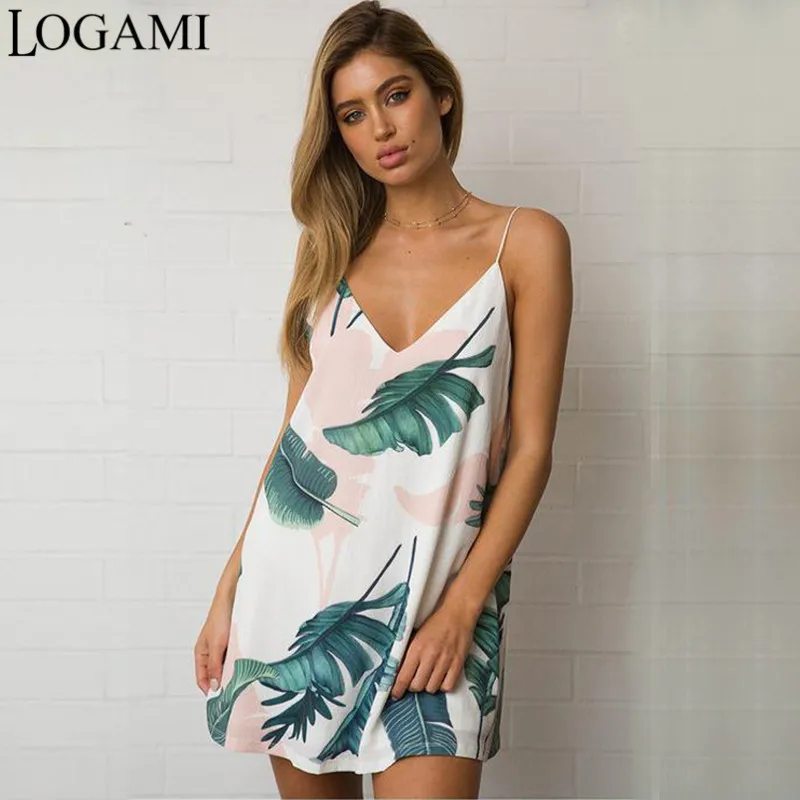 LOGAMI Women V Neck Print Dress Chiffon Summer Dresses Beachwear Ladies Casual Dress 2018 Robe Femme
LOGAMI Women V Neck Print Dress Chiffon Summer Dresses Beachwear Ladies Casual Dress 2018 Robe Femme