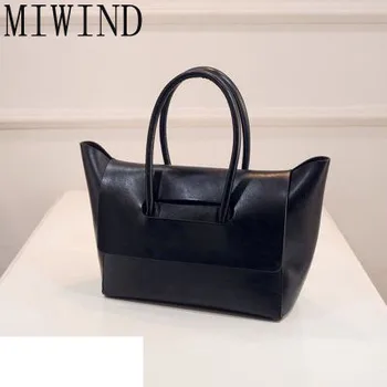 

MIWIND Brand Vintage Women Trapeze Bags Designer Handbag High Quality Pu Leather Fashion Big Sling Bag Tote Sac A Main TBH296