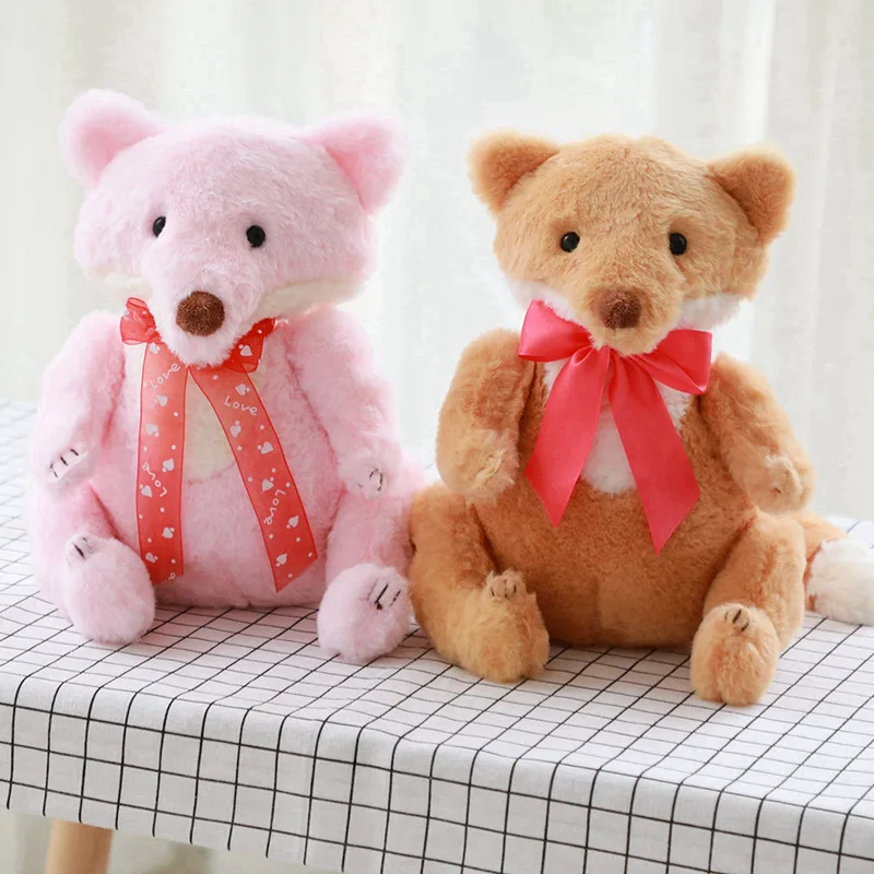 1PCS Cute Fox Simulation Plush Lovers Doll Toy Children Gift Furry Birthday New Year Wedding | Игрушки и хобби