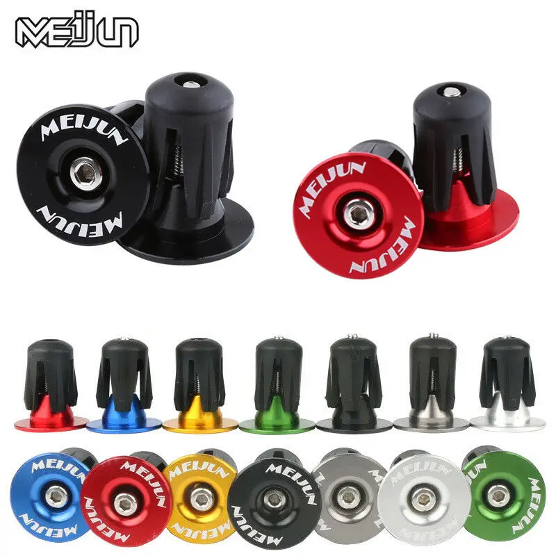 MEROCA End Plugs Lock-on Aluminum Alloy For 22~24mm Handlebar Grips End 7 Colors