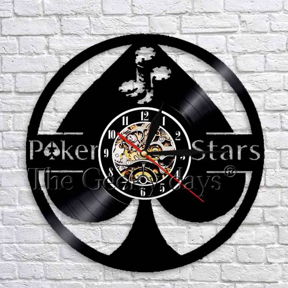 Lucky Poker Stars Decorative Wall Clock Poker Ace Of Spades Vinyl Record Wall Clock 3D Wall Watches For Game Room Decor
Lucky Poker Stars Decorative Wall Clock Poker Ace Of Spades Vinyl Record Wall Clock 3D Wall Watches For Game Room Decor