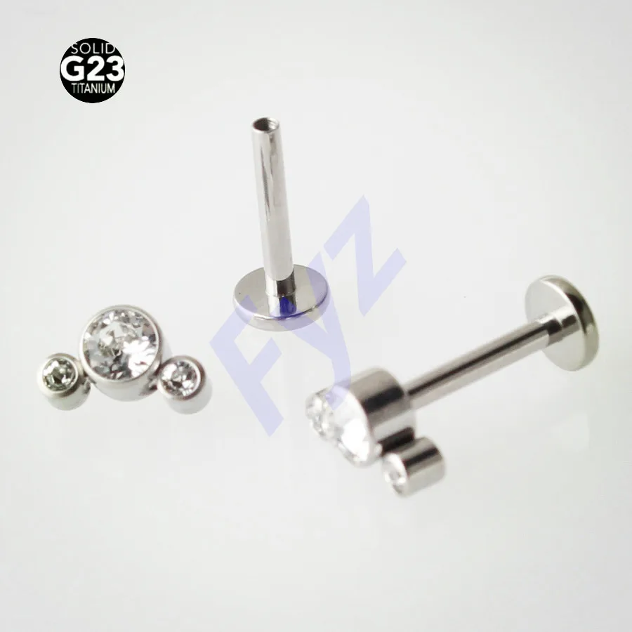 Crystal Gem Titanium G23 Internally Threaded 16g Labret Lip Piercing Ear Cartilage Helix Tragus Stud Body Jewelry
Crystal Gem Titanium G23 Internally Threaded 16g Labret Lip Piercing Ear Cartilage Helix Tragus Stud Body Jewelry