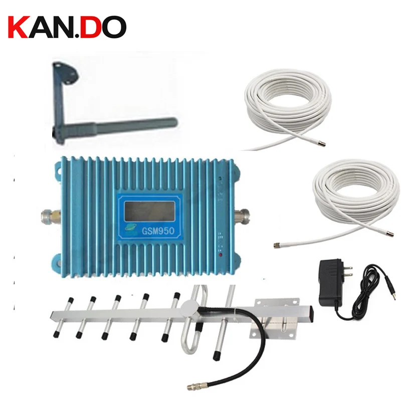 Image LCD display function GSM 900Mhz mobile phone signal booster W  10 meters Cable+Antennas,900Mhz GSM repeater signal amplifier
