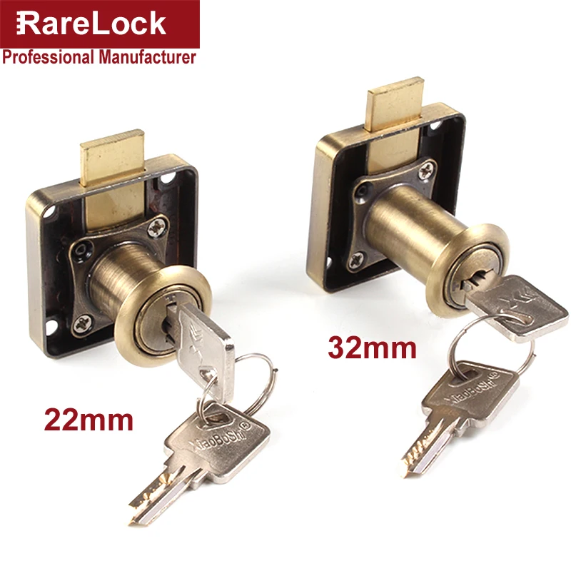 Rarelock 22,32mm Drawer Lock Bronze Computer Key Keyed Different DIY Furniture Hardware a
Rarelock 22,32mm Drawer Lock Bronze Computer Key Keyed Different DIY Furniture Hardware a