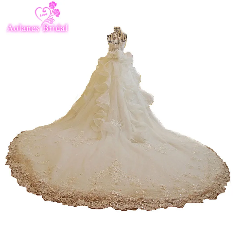 2017 New Luxury Sleeveless Beaded Sequined Ball Gown Wedding Dresses Pregnant Cathedral Appliques Plus Real Photos Bridal Gowns | Свадьбы и