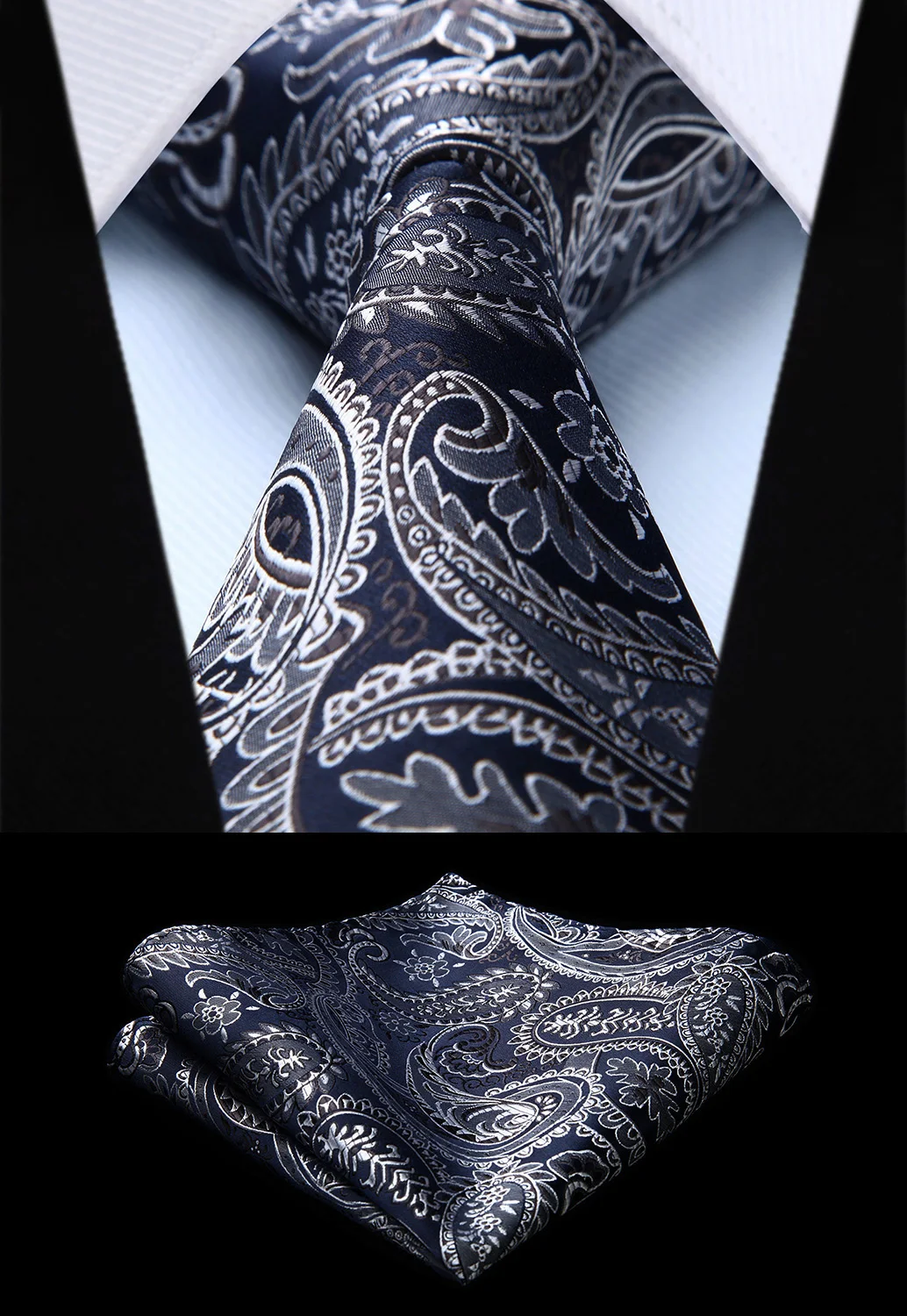 Men Fashion Necktie New Paisley Silver Navy Classic Woven Silk Necktie Handkerchief Set TF4015V18S
Men Fashion Necktie New Paisley Silver Navy Classic Woven Silk Necktie Handkerchief Set TF4015V18S