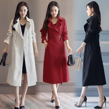 Hchenli Fashion Spring Autumn Long Trench Coat for Women Belted Office Lady Black Red Beige Long Trench Outerwear blazer 2XL
Hchenli Fashion Spring Autumn Long Trench Coat for Women Belted Office Lady Black Red Beige Long Trench Outerwear blazer 2XL